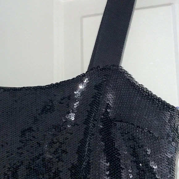 VERONICA BEARD Adi Black Sequin Crop Camisole Top size 14 - Picture 8 of 14